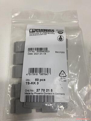 菲尼克斯电流端子小隔板 TS-KK 3 2770215  库(议价商品）