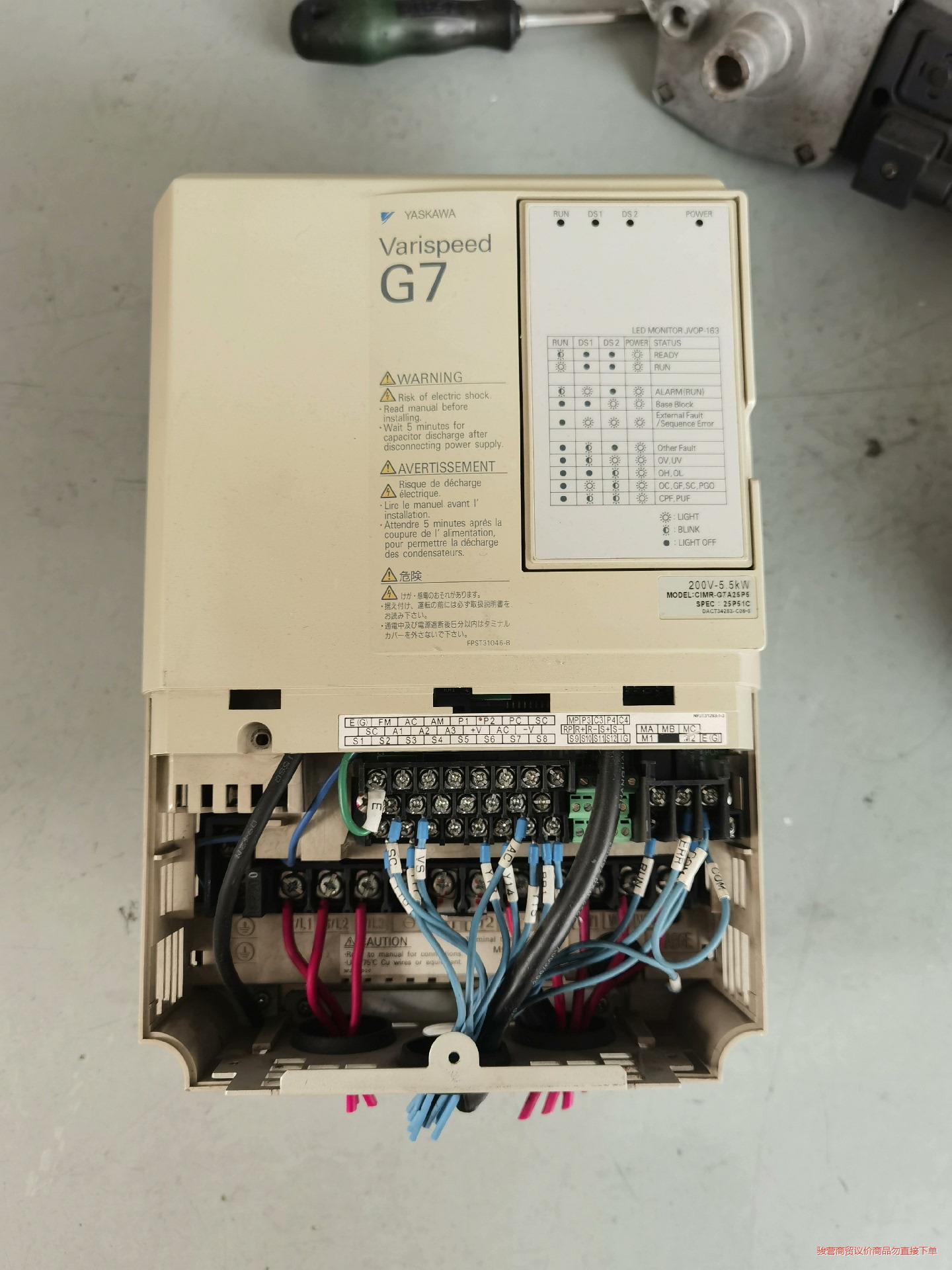 拆机安川G7变频器 CIMR-G7A25P5议价商品