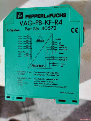 倍加福P+F安全隔离栅通讯模块二手VBG-PB-KF-R4(议价商品）