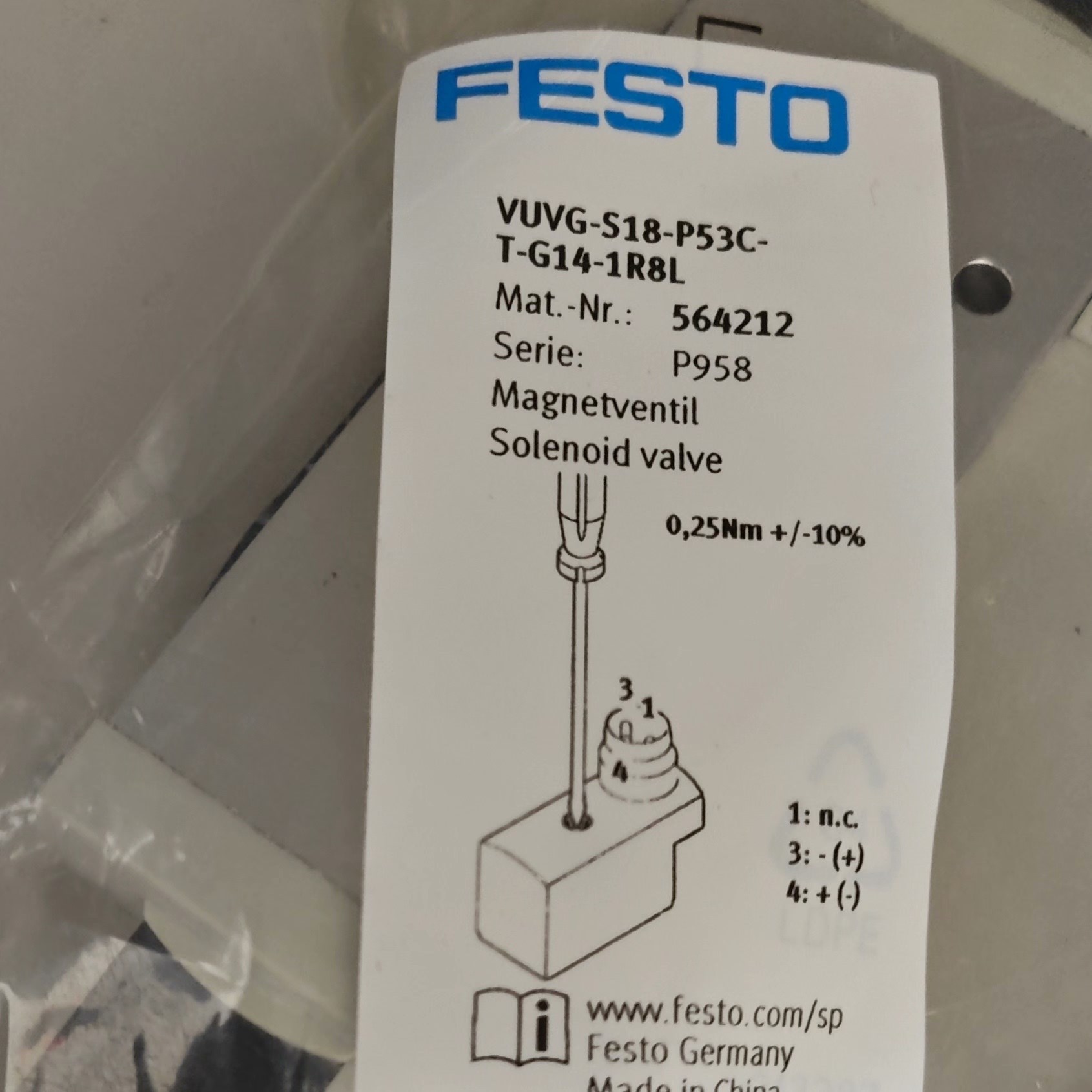 正品FESTO电磁阀VUVG-S18-P53CT-G14-1骏营商贸—议价