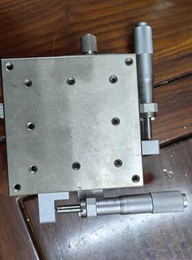 不锈钢XY轴手动微调滑台 台面80X80mm 单层厚度20m(议价商品）