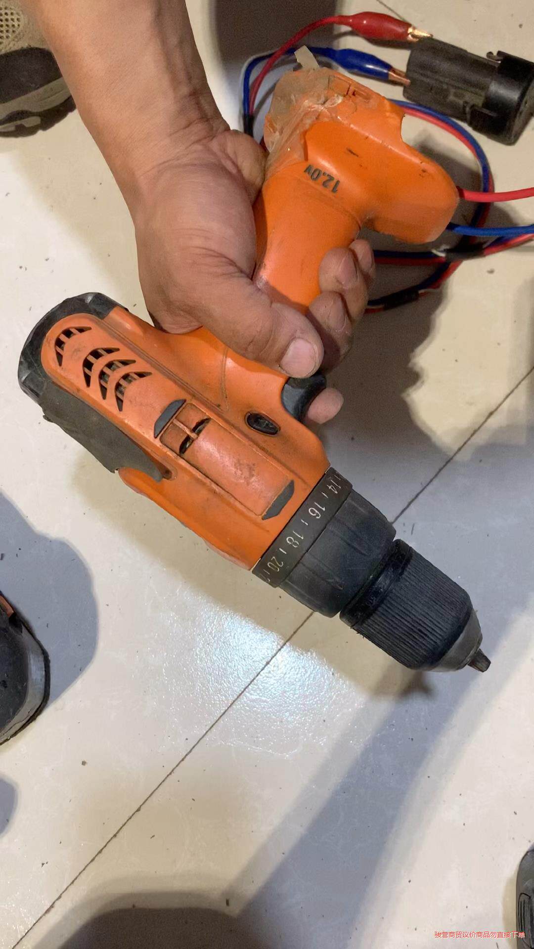 里奇12V电钻，成色如图，简单通电测试都能转，作配骏营议价商品