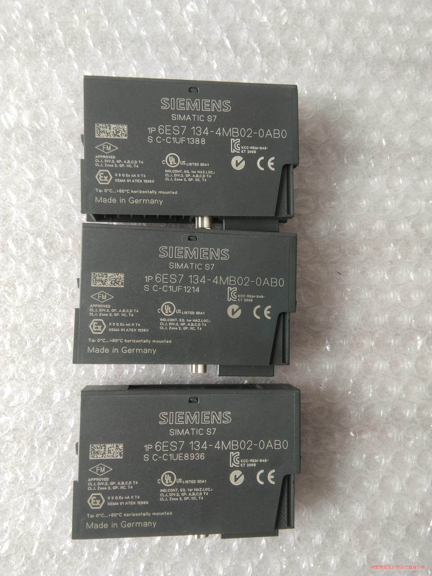 6ES7 134－4MB02－0AB0几乎全新，原装正品，外骏营议价商品