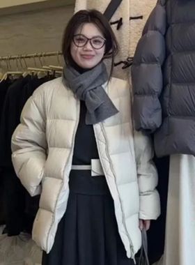 韩系立领棉服女2025年冬季新款设计感宽松保暖面包服外套潮