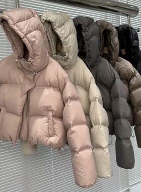 肯豆2025羽绒服冬季新款短款韩版立领宽松面包小个子爆款羽绒外套