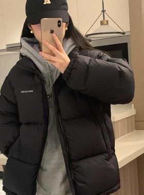 黑色羽绒服女小个子2025年新款短款时尚立领加厚90白鸭绒冬季韩版