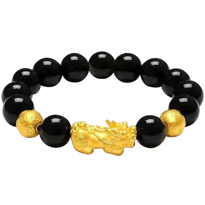 汽车档位珠貔貅保平安排挡佛珠手串车内挂饰车载黑曜石挡位挂件男