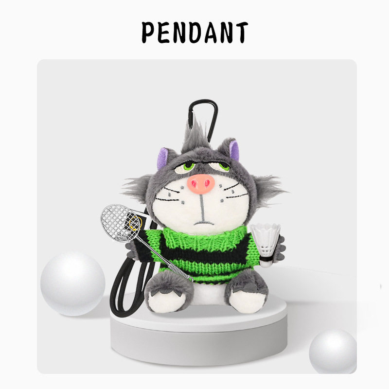 2025年新款羽毛球运动路西法汽车钥匙扣书包背包挂件饰品链摆件