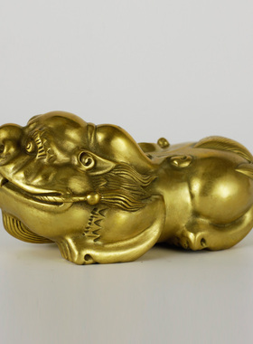 纯铜貔貅镇纸摆件招财一对工艺品家居客厅摆件办公室铜礼品装饰品