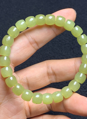 天然和田黄玉圆珠手串22.47克