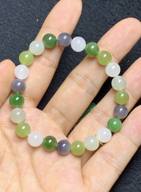 天然和田玉多宝圆珠手串女款