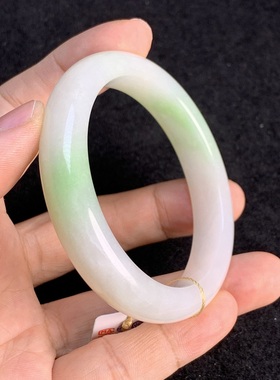 和田玉翠青女款手镯内径54毫米