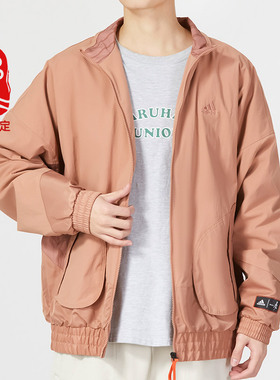 阿迪达斯CNY加绒男士外套2025冬季新年款运动保暖立领夹克HZ3038