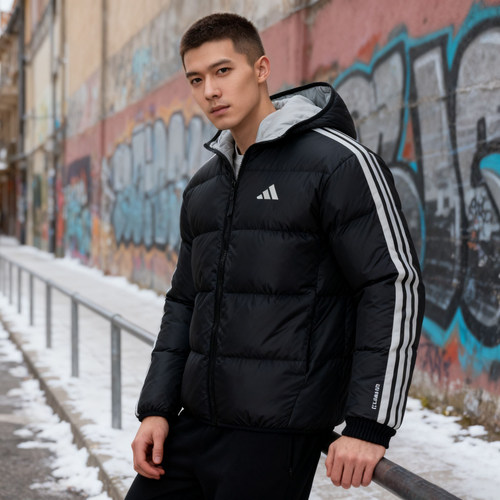 Adidas阿迪达斯羽绒服男26夏季新款保暖运动服休闲外套加绒KC2490