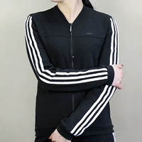 Trang phục thể thao nữ Adidas 2018 thu đông mới đứng cổ áo bóng chày đồng phục áo khoác ngắn CV9028 - Áo khoác thể thao / áo khoác áo khoác gió nữ adidas