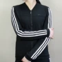 Trang phục thể thao nữ Adidas 2018 thu đông mới đứng cổ áo bóng chày đồng phục áo khoác ngắn CV9028 - Áo khoác thể thao / áo khoác áo khoác gió nữ adidas