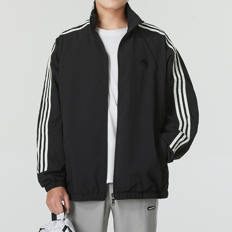 adidas阿迪达斯外套男装25秋季新款运动服跑步训练休闲夹克JI6646