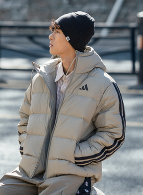 adidas阿迪达斯男子运动服户外休闲保暖连帽羽绒服厚外套KH3989