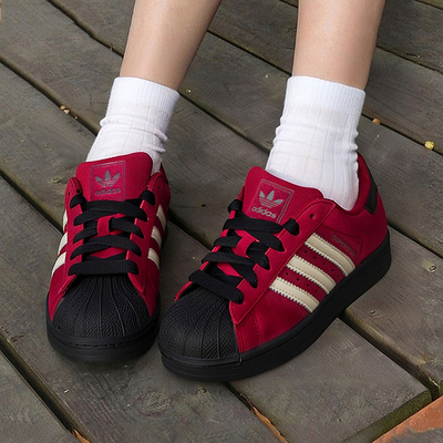 Adidas官方旗舰男鞋女鞋贝壳头板鞋2026春季款情侣休闲鞋 JQ3220