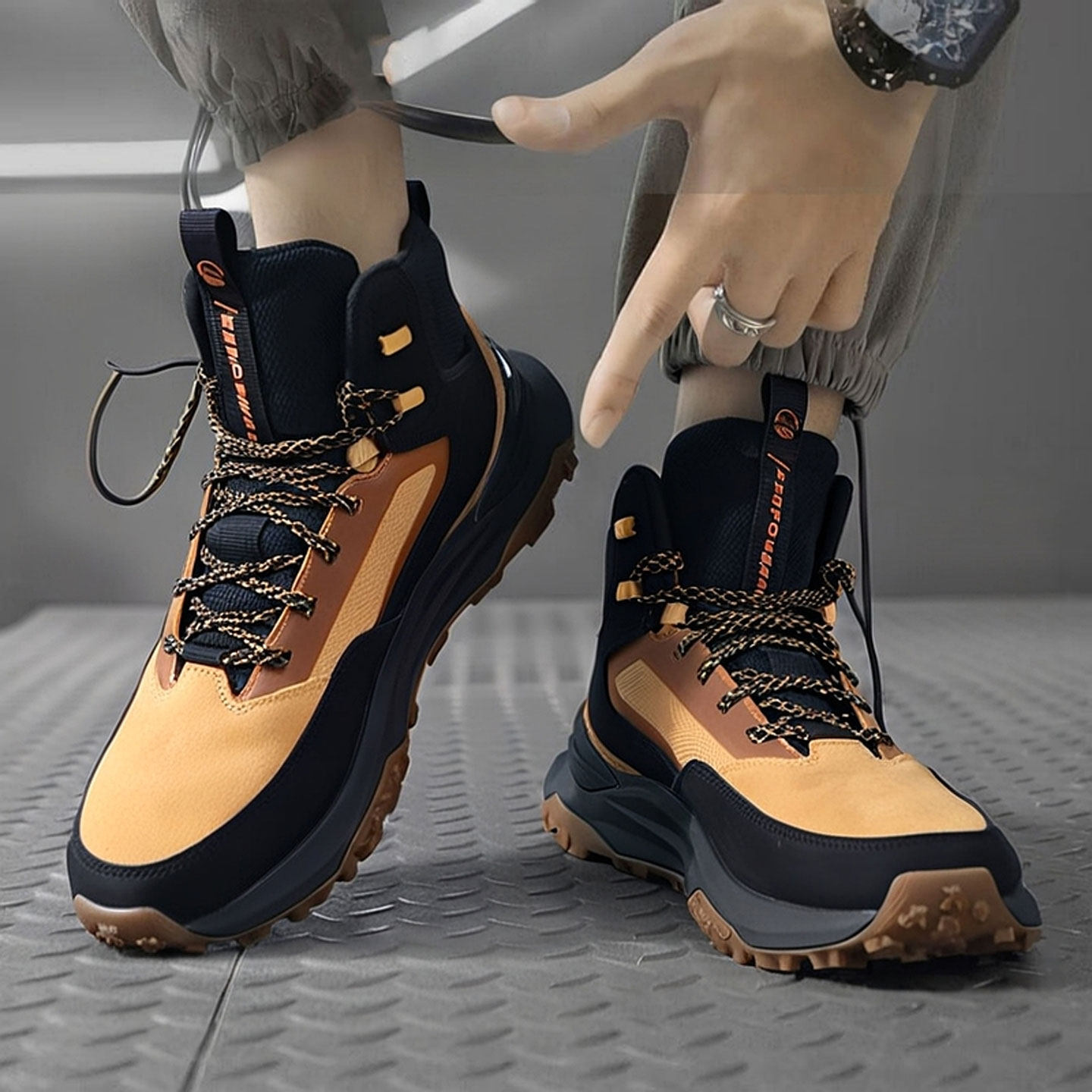 添柏岚徒步鞋男鞋户外登山鞋轻便运动鞋休闲鞋厚底训练鞋A6DB3