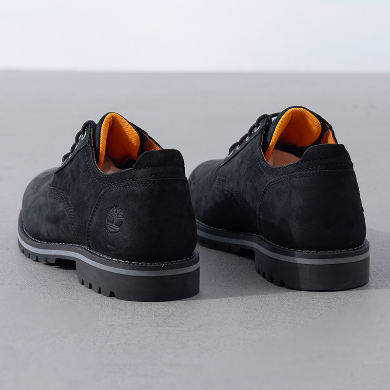 添柏岚户外男鞋25新款低帮运动鞋黑色复古休闲鞋商务通勤皮鞋工装