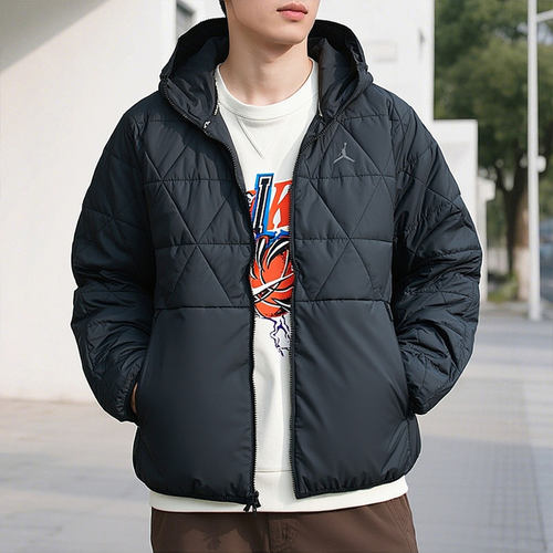 NIKE耐克服男装26冬季新款运动休闲连帽保暖夹克外套FZ3163-010