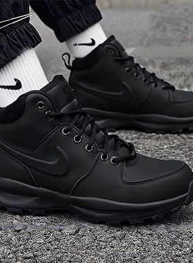 Nike耐克男鞋25冬季新款潮流黑色运动鞋缓震抓地中帮网球鞋HF7095