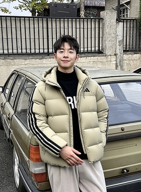 阿迪达斯官方正品羽绒服男装2025冬新款保暖运动休闲面包服KH3989