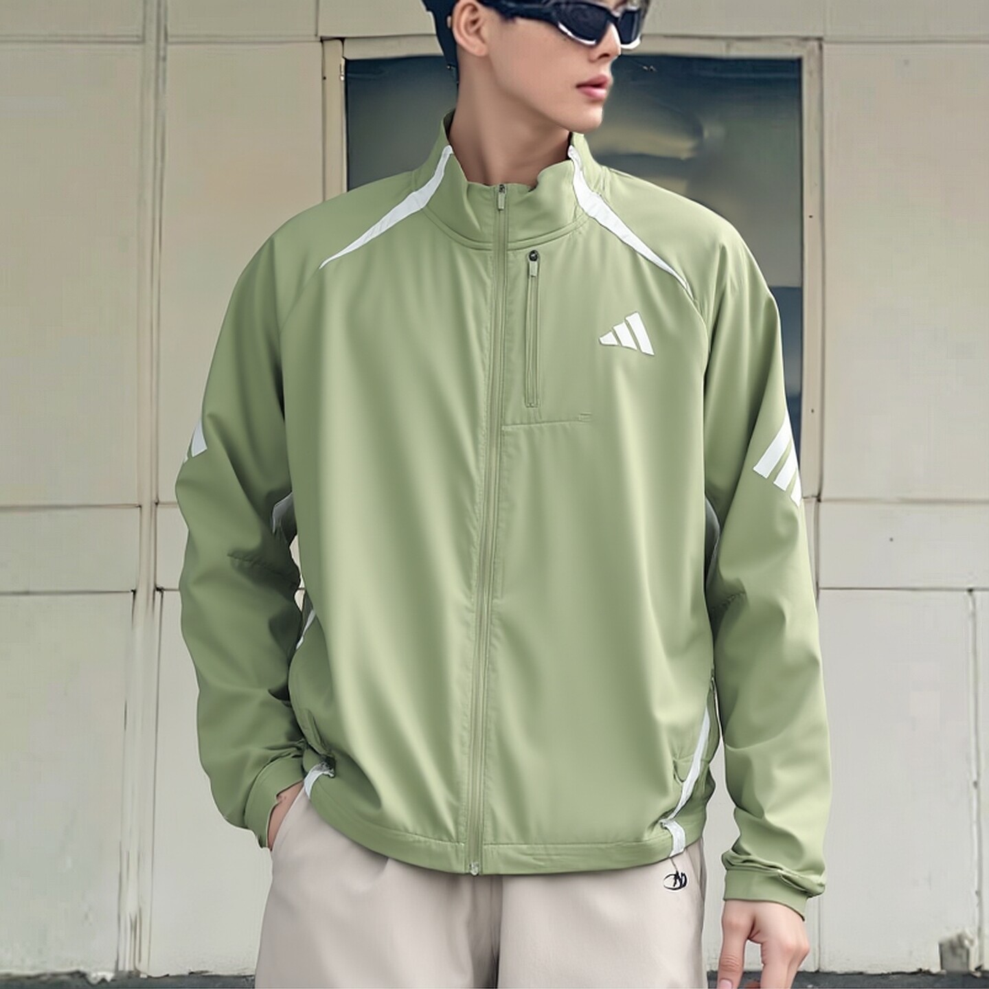 阿迪达斯正牌男子梭织夹克外套秋季新款跑步休闲上衣运动服KS3260