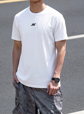 斯凯奇男女短袖T恤2026春季新款运动服跑步健身透气半袖P226U034