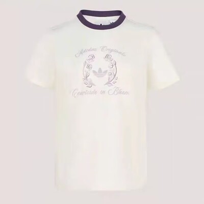 adidas阿迪达斯三叶草女子短袖白T恤26新款运动休闲半袖KY5734