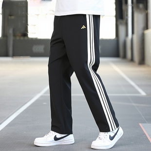 adidas阿迪达斯三条纹马年新年款拒水直筒裤26春男梭织长裤KR3077