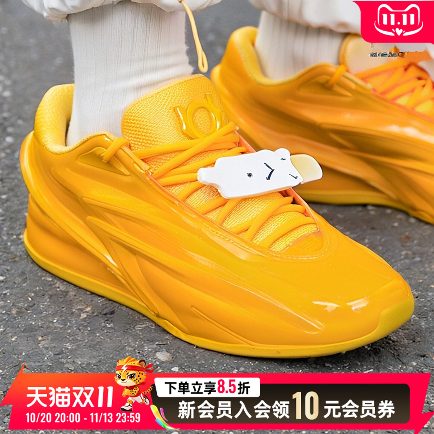 NIKE耐克男鞋篮球鞋黄色26新款KD19 EP健身训练运动鞋IH1120-700