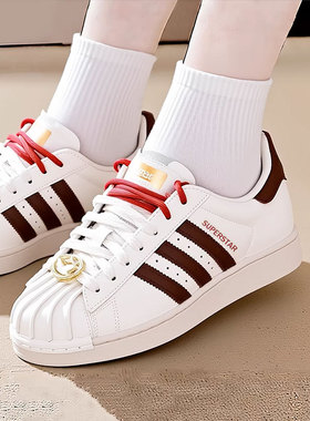 阿迪达斯三叶草新年款贝壳头板鞋男女鞋26新款白色运动鞋KJ6293