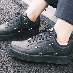 NIKE耐克黑色厚底板鞋26秋AF1女鞋AIR FORCE 1空军一号运动休闲鞋