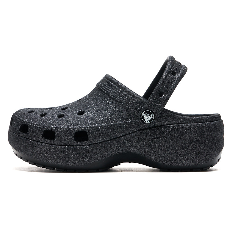卡骆驰CROCS女鞋厚底洞洞鞋秋季闪耀云朵clog透气休闲显高沙滩鞋图片