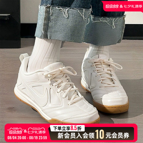 耐克鞋子NIKE GATO LV8女鞋新款运动鞋轻便跑步鞋光面白色旅行鞋