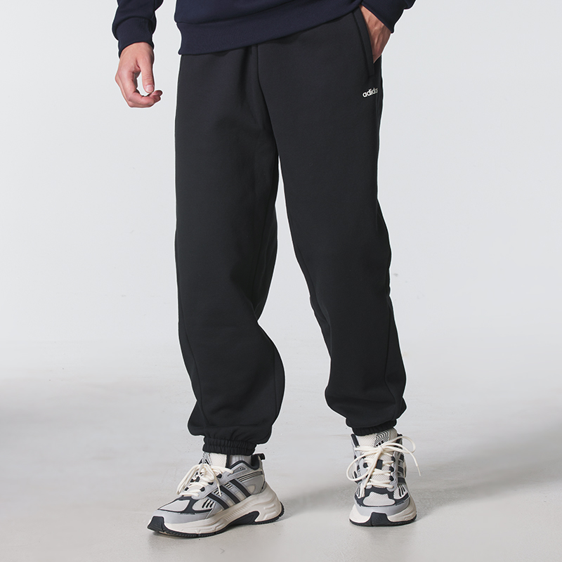 ADIDAS阿迪达斯长裤子男裤针织休闲裤冬季加绒运动裤卫裤JX9405