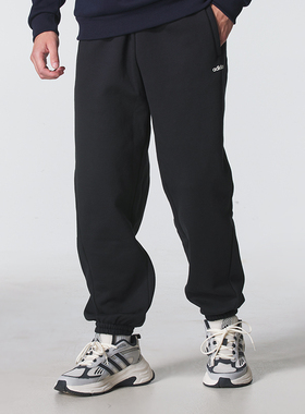 ADIDAS阿迪达斯长裤子男裤针织休闲裤冬季加绒运动裤卫裤JX9405
