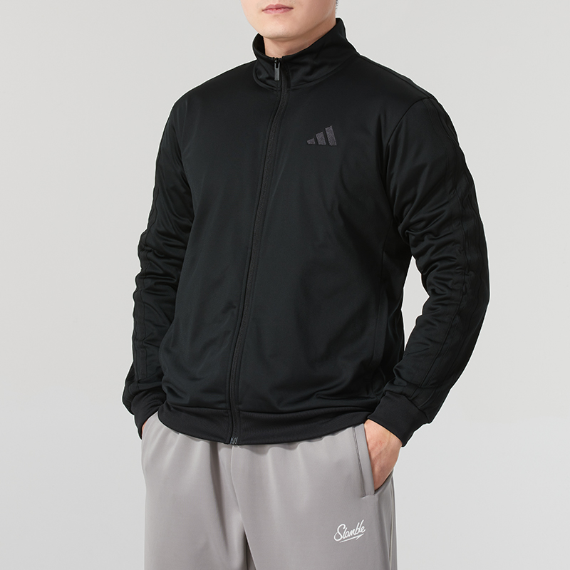 阿迪达斯男装夹克外套2025冬季新款健身训练服透气运动服JI8818