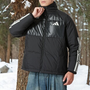 Adidas阿迪达斯正品立领羽绒服上衣冬季新款运动服鸭绒外套JG5923