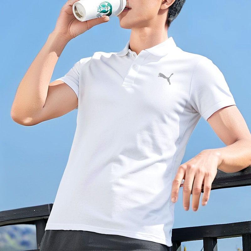 PUMA彪马白色POLO衫短袖男装春夏季新款男士速干运动t恤男521933