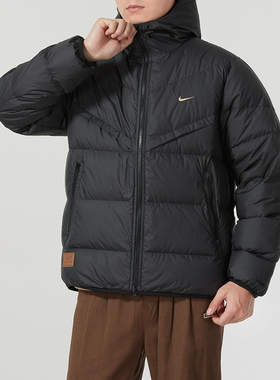 NIKE耐克运动短款羽绒服男装冬季户外防风保暖休闲外套HQ4183-010
