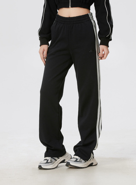 adidas阿迪达斯女裤针织长裤子26春季新款休闲裤跑步运动裤KS2819