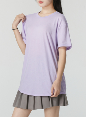 NIKE耐克春季紫色短袖T恤女跑步健身运动服透气休闲半袖FN2815