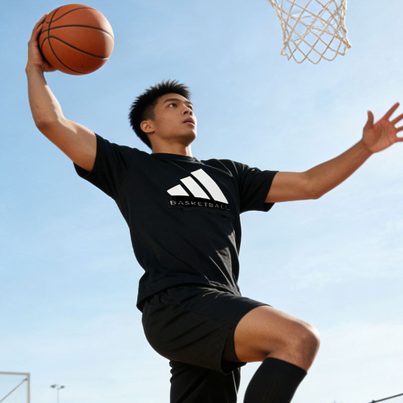 阿迪达斯短袖男装纯棉T恤2026新款吸汗透气篮球运动服宽松健身衣