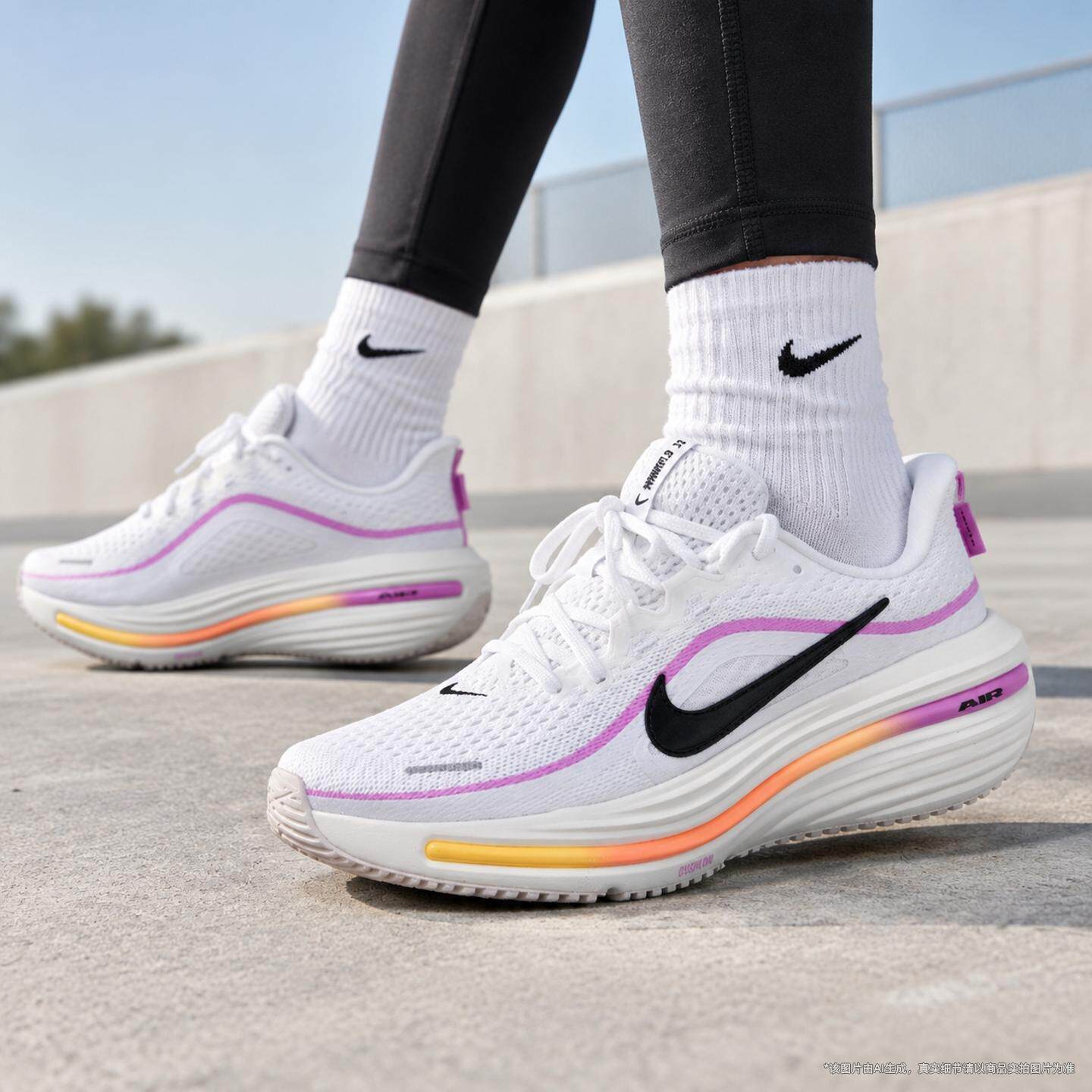 nike耐克女鞋官方正品冬季新款全掌气垫白色运动鞋透气网面跑步鞋