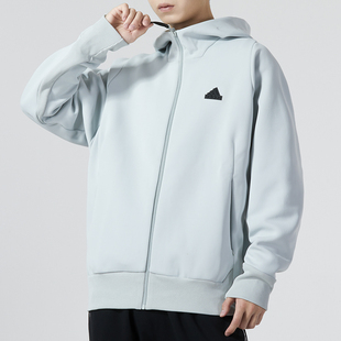 运动服ZNE针织连帽夹克 新款 IQ13 秋冬季 Adidas阿迪达斯外套男装
