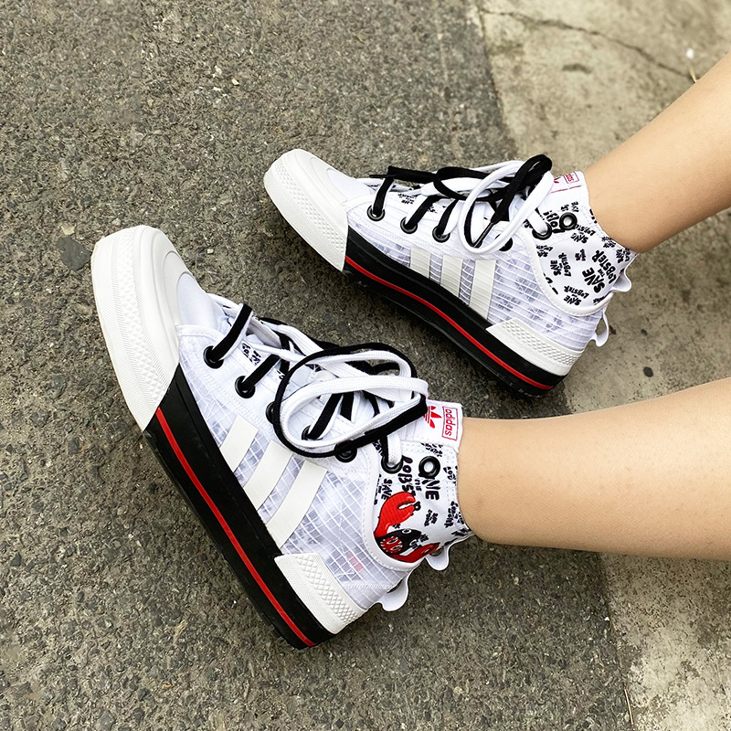 阿迪达斯三叶草帆布鞋男鞋女鞋2025春季新款运动鞋高帮板鞋GY5340