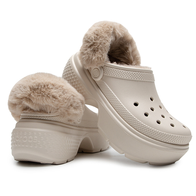 crocs洞洞鞋卡骆驰女鞋雪屋暖棉厚底加绒保暖外穿棉靴拖鞋208546